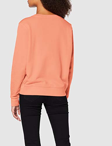 Wrangler Crew Sweat Sudadera, Naranja (Papaya Punch A01), Large para Mujer