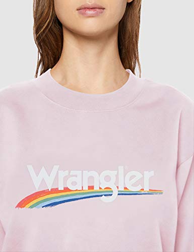 Wrangler High Rib Retro Sweat Sudadera, Violeta (Lilac Ice P13), M para Mujer