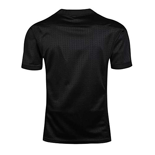 WYNBB 2017 Rugby Jersey Equipo De Nueva Zelanda All Blacks Fan T-Shirts Hombres Deportes Secado rápido de Manga Corta Fútbol Americano Jerseys,Black,L/175-180CM