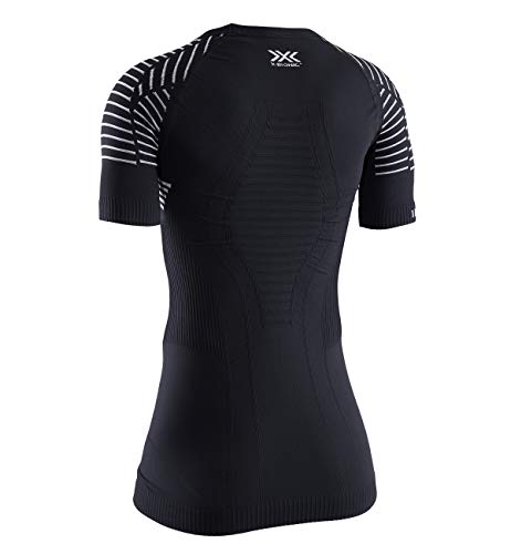 X-Bionic M/C Invent Round Neck Camiseta, Mujer, Negro, XS