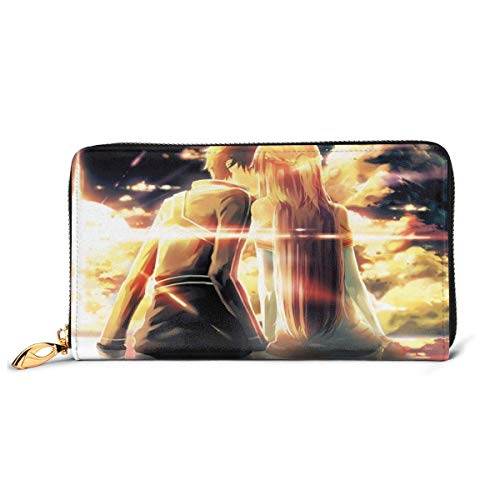 XCNGG Sword Art Online Anime Wallet Wallet Los Estuches de Cuero para Tarjetas de crédito para Hombres y Mujeres Son exclusivos Personalizados, Personalizados para Bricolaje, Carteras de Moda, Unisex