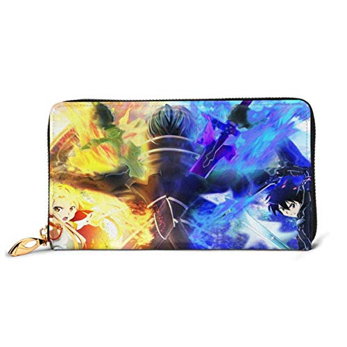 XCNGG Sword Art Online Anime Wallet Wallet Los Estuches de Cuero para Tarjetas de crédito para Hombres y Mujeres Son exclusivos Personalizados, Personalizados para Bricolaje, Carteras de Moda, Unisex