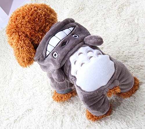 Xiaoyu cachorro cachorro perro mascota ropa de mascotas sudadera abrigo abrigo abrigo cachorro cachorro abrigo abrigo de invierno abrigo perrito traje de moda, gris, L