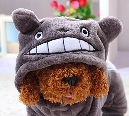 Xiaoyu cachorro cachorro perro mascota ropa de mascotas sudadera abrigo abrigo abrigo cachorro cachorro abrigo abrigo de invierno abrigo perrito traje de moda, gris, L