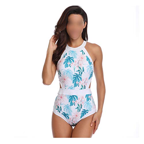 Xinvivion Madre Hija Floral Impreso Bikini a Juego - Dos Piezas Traje De Baño Retro + Diadema Traje De Baño Traje De Baño De La Familia Ropa De Playa De Verano