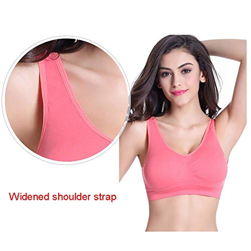 XYSQWZ Sujetador Deportivo para Mujer Crop Top Comfort Niñas En Yoga Bralette Ocio Stretch Tops Chaleco 2/3 Pack H M