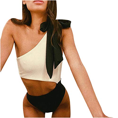 YANFANG BañAdor Mujer Bikini Trajes De BañO Tanga TriáNgulo Suave Acolchado Tops Y Braguitas Conjuntos Bikinis BrasileñO Traje Sexy Color SóLido Halter Vendaje Dividido Conjunto Ropa Playa