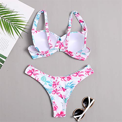 YANFANG Traje de baño de Verano Bikini de Dos Piezas para Mujer Traje de baño conciso Sexy Bañador, Ropa de baño, 1 Sujetador+1braga