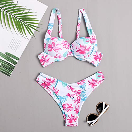 YANFANG Traje de baño de Verano Bikini de Dos Piezas para Mujer Traje de baño conciso Sexy Bañador, Ropa de baño, 1 Sujetador+1braga