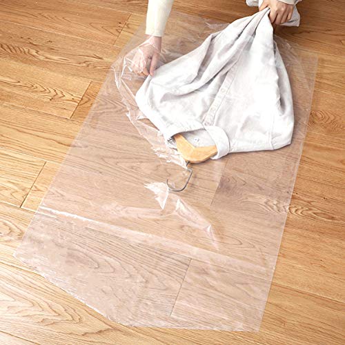 YARNOW 30 Unids 60X150 Cm Bolsa de Plástico para Ropa Bolsas de Cubierta de Traje Transparente Bolsas de Almacenamiento de Ropa de Limpieza en Seco Desechables Bolsas de Almacenamiento