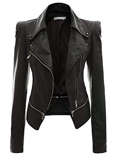 Yesgirl Moda Riverdale PU Chaquetas De Cuero Mujeres Southside Serpents Moto Biker Abrigo Cosplay Casual I Negro Small