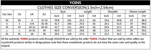 YOINS Mujer Suéter Fuera del Hombro Suéter con Cuello En V Suéter Hueco Jersey De Punto De Manga Larga Casual Pullover Azul Claro S