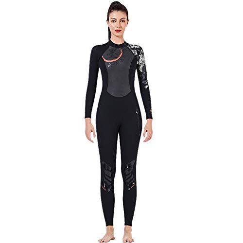 YuanDian Hombre Mujer 3MM/1.5MM Traje de Buceo Traje de Neopreno Protección Solar Traje de Baño Surf Natación Snorkeling Trajes De Submarinismo Wetsuit 1# Mujer Negro 3 mm Asiático S/EU XS