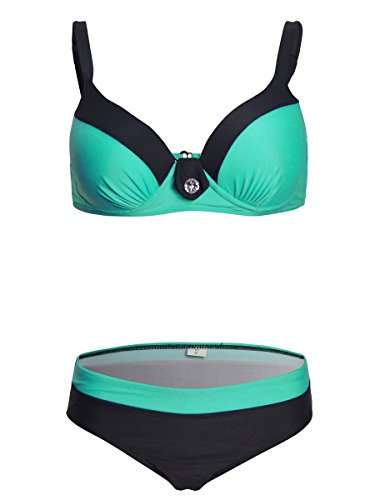 Yuson Girl Tops de Bikini Mujer Push-up Trajes de baño Dos Piezas Sexy Bikini Sets Mujer Ropa de baño (ES40, Style1:Verde)