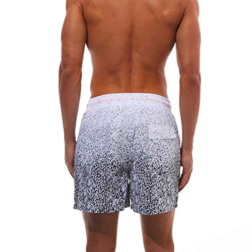 Yvelands Trajes de baño Bañadores de Moda para Hombre Boxer Surf Short Briefs Bañadores Short Men Thermal Sports Bañador acuático de Bolsillo Casual Beach Pants Summer, Cheap Clearance! (Blanco, M)