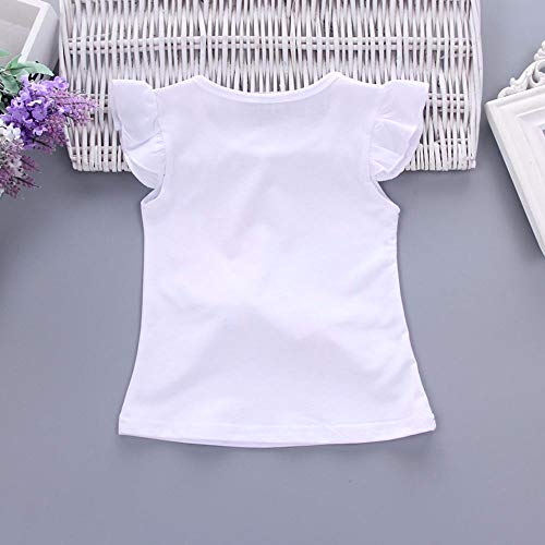 YWLINK 2 UNIDS Trajes De AlgodóN para NiñOs PequeñOs NiñOs BebéS Lolly T-Shirt Tops + Pantalones Cortos Conjunto De Ropa Elegante Estilo Dulce Lindo Bowknot DecoracióN