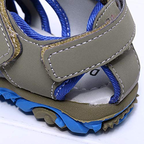 YWLINK Sandalias Deportivas NiñOs Zapatos para NiñOs Punta Cerrada Verano Playa Sandalias Zapatos,Zapatillas Antideslizante Fondo Blando Casuales(Gris,22EU)