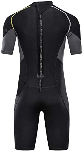 ZCCO - Traje de neopreno para hombre, 1,5/3 mm, con cremallera trasera, para pesca submarina y snorkel, surf, piragüismo, buceo (1,5 mm, XXL)