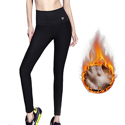 ZHENROG Pantalones para Adelgazar, Mallas Deportivas Mujer, Pantalón de Sudoración Adelgazantes, Leggins Anticeluliticos Fitness, Mallas Termicas de Neopreno para Deporte (L)