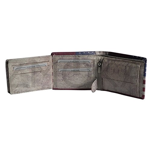 Zmoka Wild Things Only - Monedero unisex con la bandera de Estados Unidos (formato apaisado)