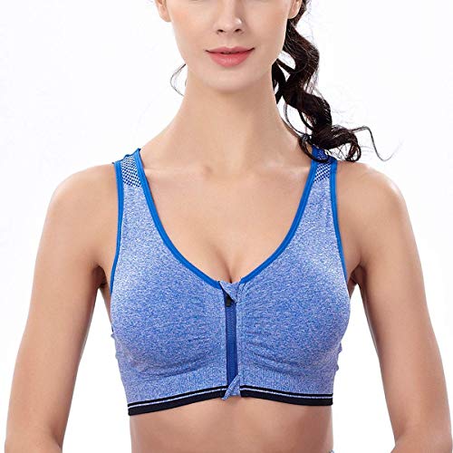 ZOEREA Sujetador Cierre Delantero Deportivo para Mujer Gimnasio Ropa con Almohadillas Extraíbles para Correr Sin Costuras Yoga Fitness 3 Piezas