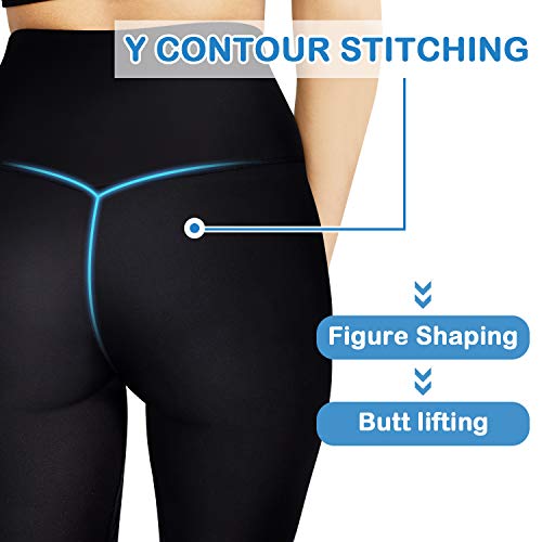 3W GRT Leggins Mujer,Ropa Deportiva Mujer,Mallas de Deporte de Mujer,Pantalones Mujer,Pantalón Deportivo para Mujer,Cintura Alta Pantalones Deportivos para Running,Estiramiento,Yoga (Negro-109, XL)