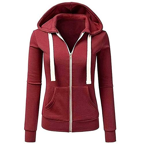 Abrigo De Invierno con Capucha De Las Mujeres Patchwork Chaqueta con Cremallera De Lana Caliente Abrigo De AlgodóN con Capucha Casual Outwear Sudadera con Capucha Deportiva riou