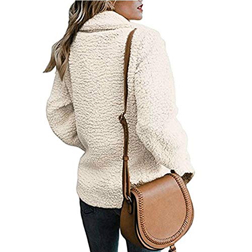 Abrigos de otoño Invierno, Dragon868 Abrigos de Chaqueta Parka Casual Mujer Invierno cálido (Medium, Blanco)