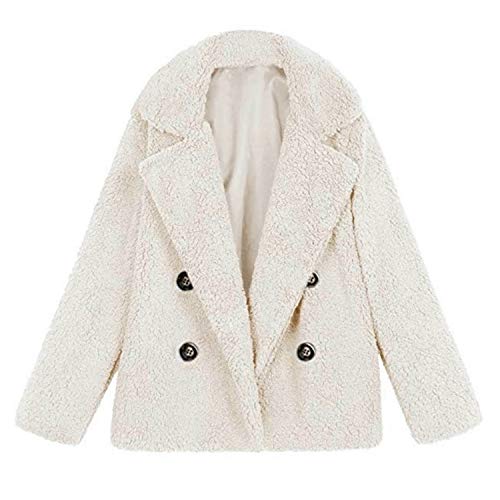 Abrigos de otoño Invierno, Dragon868 Abrigos de Chaqueta Parka Casual Mujer Invierno cálido (Medium, Blanco)