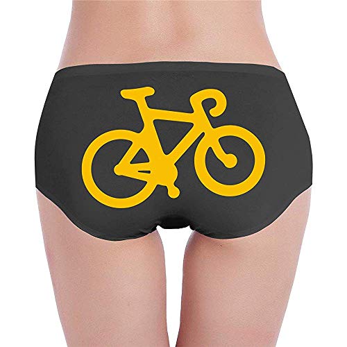 Adamitt Yellow Bike Women Low Waist Underwear Lencería Sexy para Mujeres