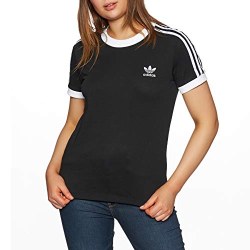 adidas 3 STR tee T-Shirt, Mujer, Black, 40