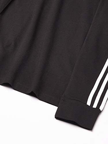 adidas 3-Stripes LS T Camiseta de Manga Larga, Hombre, Black, XS