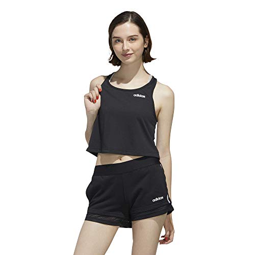 adidas - Camiseta de Tirantes para Mujer, diseño de 2 Movimientos, Color Negro y Blanco