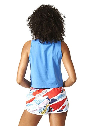 adidas de la Mujer Loose Crop sin Mangas Top, Mujer, Color Blue/Supazu, tamaño Talla 32