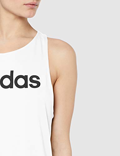 adidas Essentials Linear Tk Camiseta de Tirantes, Mujer, Blanco (White/Black), 2XS