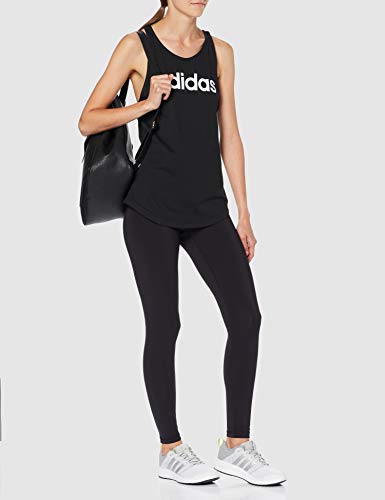 adidas Essentials Linear Tk Camiseta de Tirantes, Mujer, Negro (Black/White), L