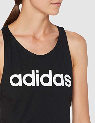 adidas Essentials Linear Tk Camiseta de Tirantes, Mujer, Negro (Black/White), L