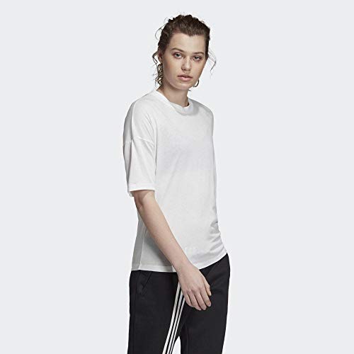 adidas Must Haves 3-Stripes T-Shirt W Camiseta, Mujer, Blanco(White/Black), L