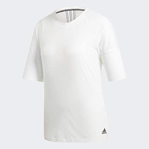 adidas Must Haves 3-Stripes T-Shirt W Camiseta, Mujer, Blanco(White/Black), L