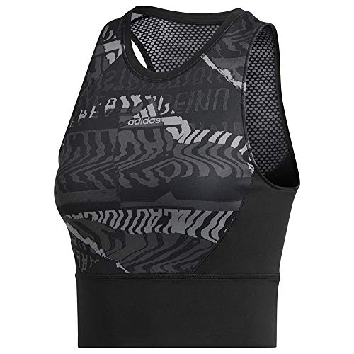 adidas Otr Crop Top Sin Mangas, Mujer, Negro/Gritre/Grisei, 2XS