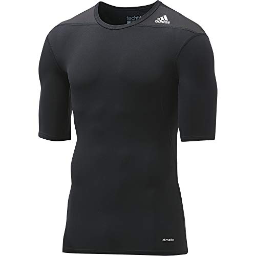 adidas Tech Fit Base - Camiseta de fitness, color negro, talla M