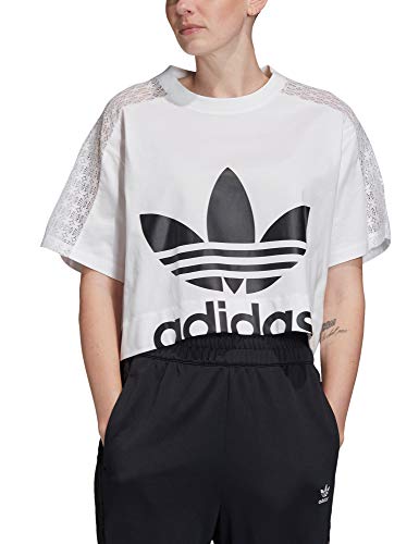 adidas tee Camiseta de Manga Corta, Mujer, White, 42