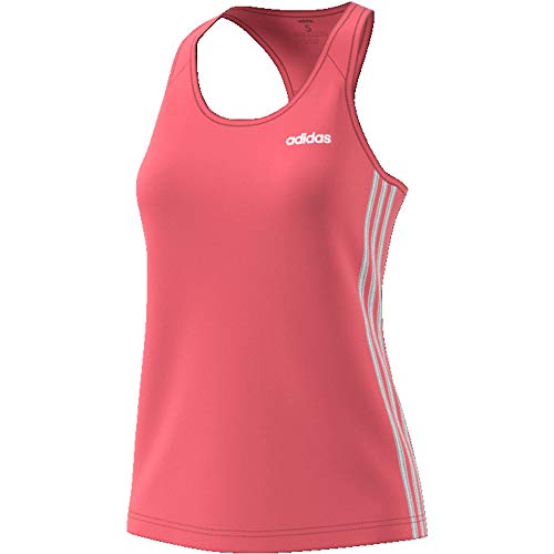 adidas W D2M 3S Tank Camiseta De Tirantes, Mujer, rosfel/Blanco, XS