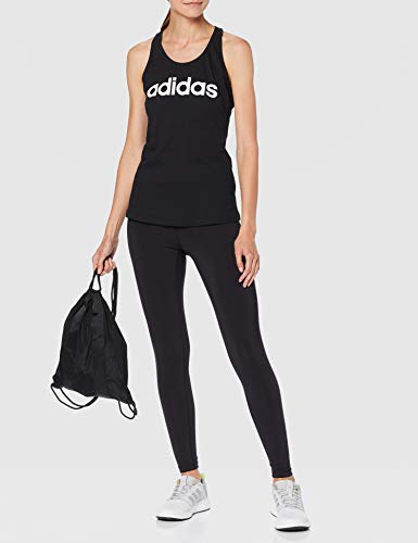 adidas W E Lin Slim TK Camiseta sin Mangas, Mujer, Black/White, M