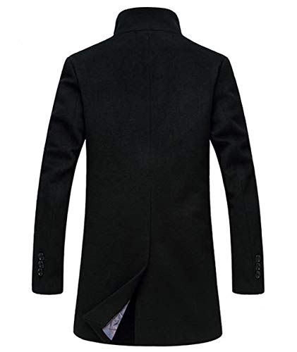 Allthemen Abrigo de Trinchera para Hombre Abrigo Largo de Lana de Corte Slim Chaqueta de Abrigo de Cachemira Abrigos Abrigo de Invierno