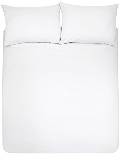 Amazon Basics Duvet Set, Blanco, 220 x 250 cm + 2 fundas 50 x 80 cm