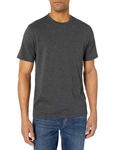 Amazon Essentials Pack de 2 Camisetas Ajustadas con Bolsillo y Cuello Redondo Fashion-t-Shirts, Blue/Charcoal Heather, M