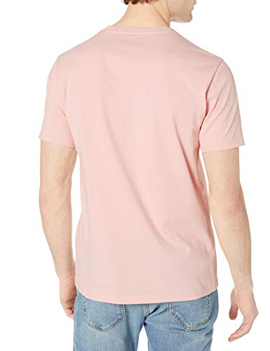 Amazon Essentials Pack de 2 Camisetas Ajustadas con Bolsillo y Cuello Redondo Fashion-t-Shirts, Rosa Claro/Blanco, L