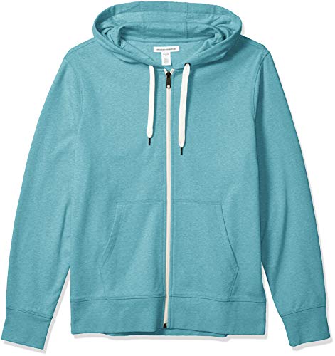 Amazon Essentials Sudadera Ligera de Felpa Francesa con Cremallera Completa Fashion-Hoodies, Verde Azulado, US S (EU S)