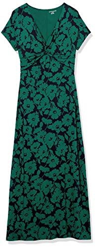 Amazon Essentials Twist Front Maxi Dress, Verde Navy Abstract Floral, 38-40